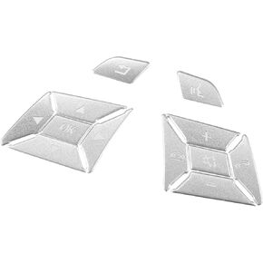 Car Steering Wheel Button Stickers Cover Interior Switch Button Decoration Trim for Mercedes Benz ML GL GLK GLA CLA CLS SL a Silver Tone (Set of 12)