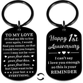 XPENMULBOJA One Year Anniversary for Men 1 Year Paper Anniversary Valentine Gifts for Boyfriend Him Her 1st Anniversary for Husband Wife Couples Happy First Anniversary for Girlfriend Valentine