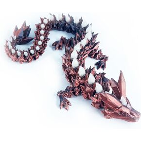 1 Pc 3D Printed Glow-in-The-Dark Glacier Crystal Dragon Decoration, Glow-in-The-Dark 3D Printed Animal Model, for Friends