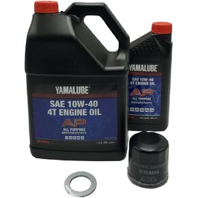 Yamaha MT10 (2017-2024) Master of Torque all Models Oil Filter Change Kit Yamaha Part# 5GH-13440-80-00 and 5 Quarts High Performance LUB-10W40-FS-12