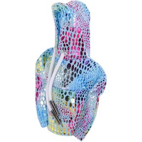 1 Pc Gear Shift Knob Cover Stick Shifting Handle Protector Bright Hoodie Style Blue Fabric
