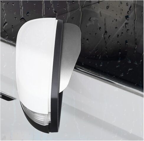 2 PCS Mirror Rain Visor Eyebrow, Waterproof PVC Auto Exterior Rear View Mirror Rain Visor Guard, Rainproof Side Mirror Rain Visor Eyebrow Cover for SUV Truck, Car Accessories (Black) in Kuwait
