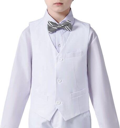 Boy's 3 Buttons Solid Color Formal Vest in Saudi Arabia