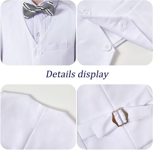 Boy's 3 Buttons Solid Color Formal Vest in Saudi Arabia