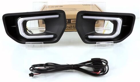 Front Bumper Turn Signal Light Grille Light Compatible with 2023-2024 Ford Ranger Wildtrak LED DRL Daytime Runing Driving Light Sequential Fog Light in Kuwait