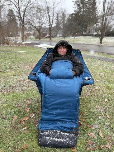 WARM-U-FEET Oversized Camping Chair with Foot Warmer | Insert Hand Warmer for A DIY Heated Chair | Winter Sports Outdoor Ice Fishing Hunting | 400 LBS | Fully Padded | (Not Include Hand Warmer) in Kuwait