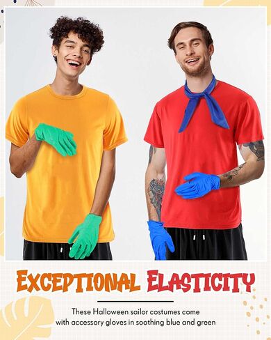 15 قطعة زي الهالوين للبالغين زي المجموعة بحار حورية البحر بارناكل المحيط الهزلي زي تي شيرت السراويل السوداء قفازات نجم البحر شل ملصق زوجين زي ديلوكس تاثيري حلي in Kuwait