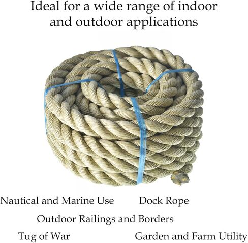 ProManila - UnManila,Polypropylene Cord Twisted 3 Strand, Lightweight Synthetic Rope for DIY Projects, Marine, Commercial, Landscaping, Tug of War in Kuwait