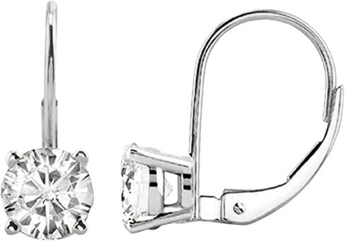 IGI Certified LAB-GROWN Round Diamond Earrings Lever Back Luxury Collection (D-E Color, VS1-VS2 Clarity) in Saudi Arabia