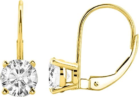 IGI Certified LAB-GROWN Round Diamond Earrings Lever Back Luxury Collection (D-E Color, VS1-VS2 Clarity) in Saudi Arabia
