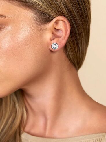 D Color VVS1 Clarity Moissanite Stud Earrings for Women, 0.81-2.43 Carat, Four Petals/Heart/Round, Really Authentic Solid 925 Sterling Silver Hypoallergenic, Anniversary Christmas Valentines Jewelry in Kuwait