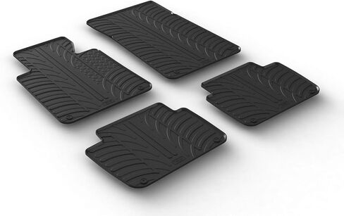 Gledring USA Custom Fit All-Weather Rubber Floor Mats Intended for BMW 3 Series Sedan & Touring (Wagon) 323i/325i/330i (E46) 1999-2005, No Trimming Required, Tailored Custom Fit, Protects from Rain in Kuwait