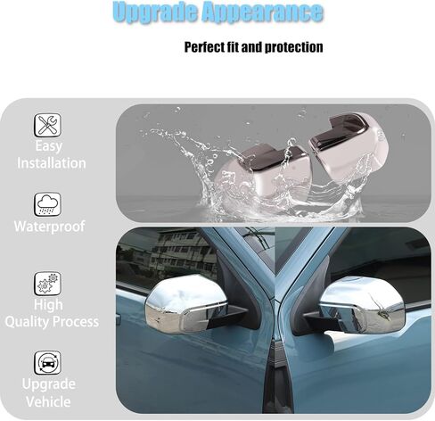 الكروم مرآة قبعات صالح لفورد برونكو سبورت 2021-2024 مافريك 2022-2023 أغطية مرايا جانبية مرآة الرؤية الخلفية الحرس اكسسوارات الكسوة in Kuwait