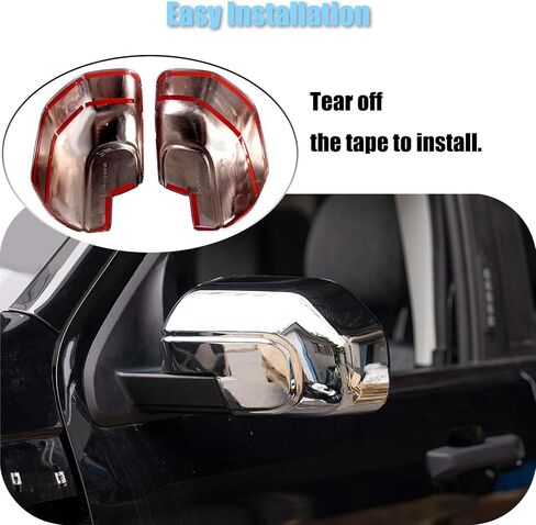 الكروم مرآة قبعات صالح لفورد برونكو سبورت 2021-2024 مافريك 2022-2023 أغطية مرايا جانبية مرآة الرؤية الخلفية الحرس اكسسوارات الكسوة in Kuwait