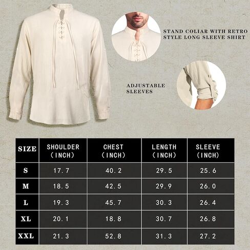 5 Pcs Renaissance Costume Men Medieval Pirate Cosplay Costume Viking Outfit Shirt Pants with Belts for Halloween in Saudi Arabia