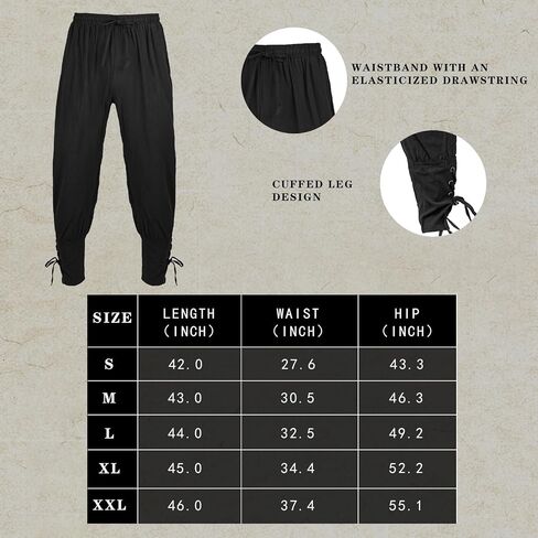 5 Pcs Renaissance Costume Men Medieval Pirate Cosplay Costume Viking Outfit Shirt Pants with Belts for Halloween in Saudi Arabia