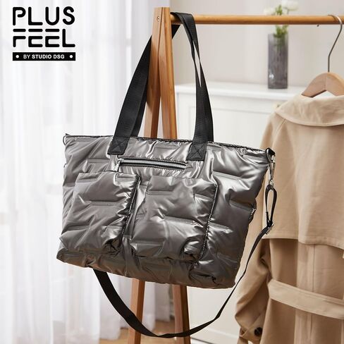 Quilted Shoulder Bag Lightweight Fashion Puffer Tote Bag Down Satchel Hobo Bag in Saudi Arabia