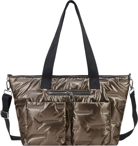 Quilted Shoulder Bag Lightweight Fashion Puffer Tote Bag Down Satchel Hobo Bag in Saudi Arabia