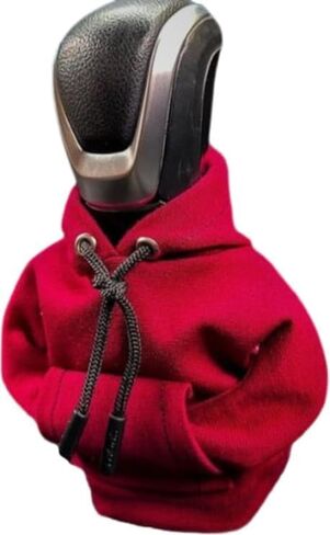 2023 Fashion 2Pcs Car Gear Shift Cover Hoodie Car Gear Shift Cover, Automotive Interior Accessories Shift Knobs Fashionable Hooded Shirt Car Shifter Knobs Cover Trim,8 Colors (Black+Grey) in Saudi Arabia