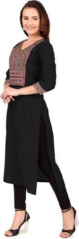 ladyline Traditional Kurti Top for Women Hand work Angrakha Style Indian Kurta Tunic Dress in Saudi Arabia