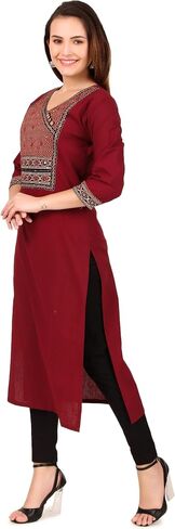 ladyline Traditional Kurti Top for Women Hand work Angrakha Style Indian Kurta Tunic Dress in Saudi Arabia