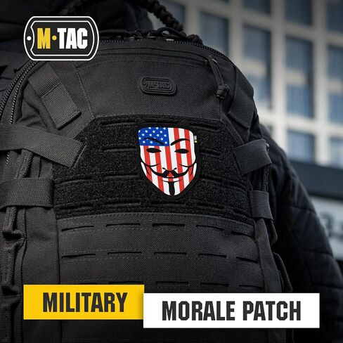 رقعة معنويات تكتيكية مجهولة من M-Tac - رقعة قتالية بمثبتات خطافية عسكرية (أسود/الولايات المتحدة الأمريكية) in Kuwait