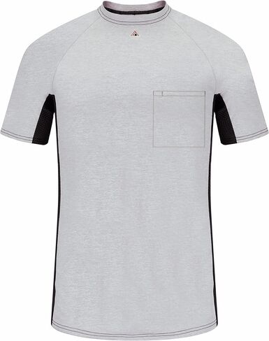 طبقة أساسية بأكمام قصيرة للرجال من Bulwark FR مع جيب مخفي على الصدر in Kuwait