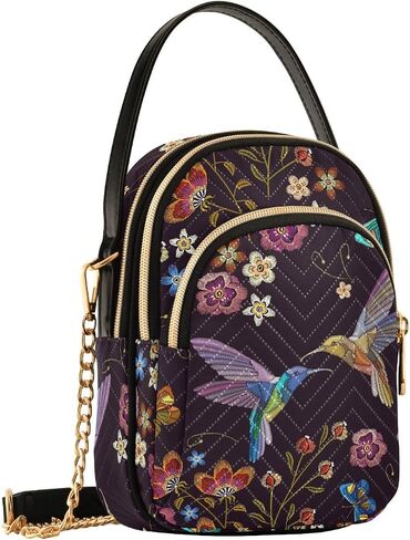 Quilted Crossbody Bags for Women Trendy, Women's Crossbody Handbags Pink Butterfly Travel Cell Phone Purses Bags in Kuwait