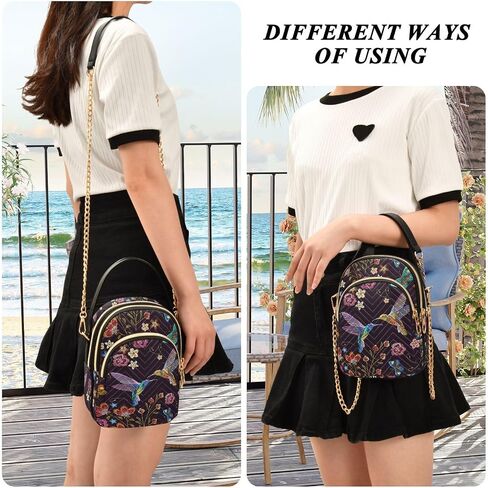 Quilted Crossbody Bags for Women Trendy, Women's Crossbody Handbags Pink Butterfly Travel Cell Phone Purses Bags in Kuwait