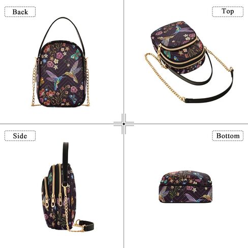 Quilted Crossbody Bags for Women Trendy, Women's Crossbody Handbags Pink Butterfly Travel Cell Phone Purses Bags in Kuwait