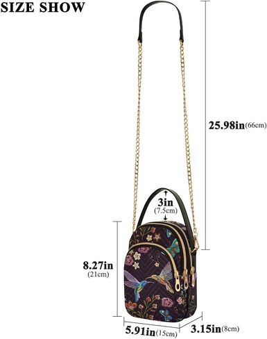 Quilted Crossbody Bags for Women Trendy, Women's Crossbody Handbags Pink Butterfly Travel Cell Phone Purses Bags in Kuwait