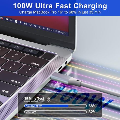 4 in 2 Multi Charging Cable for Apple Watch Charger USB C,100W 10FT Retractable iPhone and Watch Charger Cable Fast Charging Cord with Lightning/Micro/Type C/iWatch for iPhone iPad iWatch MacBook in Saudi Arabia