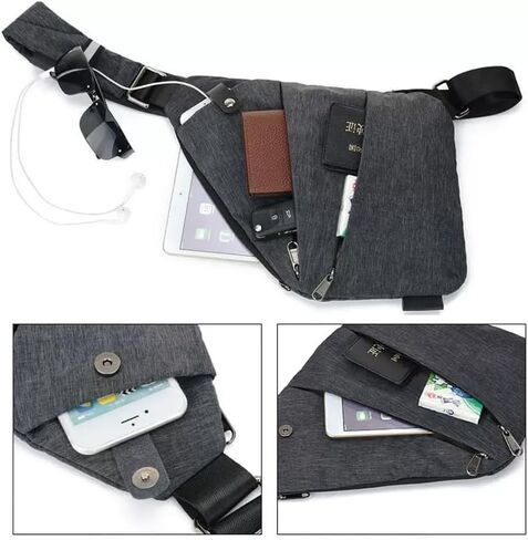 Anti-Theft Travel Bag |Slim Sling Bag - Anti-theft Crossbody Bags for Women Men in Saudi Arabia