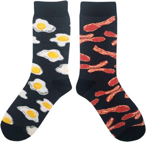 Men's Novelty Cool Crazy Pattern Funny Fashion Cotton Comfortable Dress Casual Crew Socks,Multi-Pack in Kuwait
