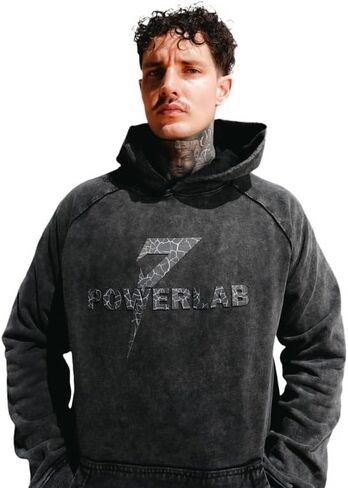 Men Cotton Hoodies Acid Wash Comfortable Ribbed Cuff and Waistband Sweatshirt (Sizes S-2XL) in Saudi Arabia