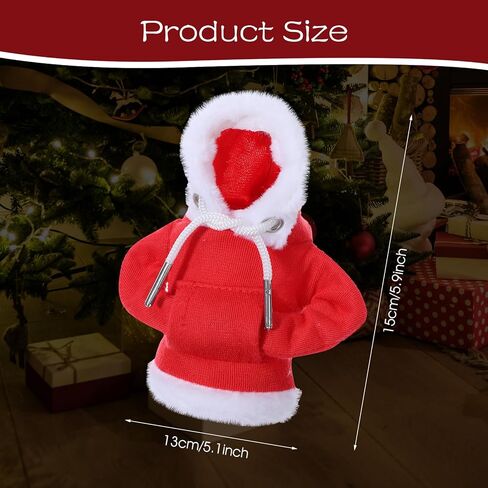 Car Shift Knob Hoodie Cover, Christmas Auto Gear Shift Hoodie Shifter Hoodie Protector Universal Car Shift Knob Cover Interior Decor Accessories(Red) in Saudi Arabia