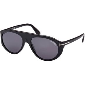 Tom Ford REX-02 FT 1001 Shiny Black/Dark Grey 57/17/135 men Sunglasses