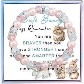 Bunny Bracelet Bunny Stuff Bunny Gifts Cute Bunny Bracelet Bunny Lover Gift Pink Bracelet for Women