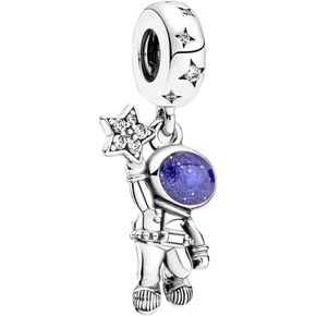 The astronauts Charm 925 Sterling Silver Pendant,Jewelry Beads Gifts for Women Bracelet&Necklace