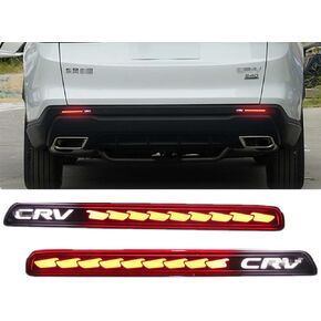 LED Rear Bumper Reflector Tail Light Assembly With Driving/Brake/Turn Signal Light Fit for 2023 2024 Honda CRV Fog Light Smoke Lens