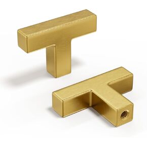 homdiy 7-1/2 Inch Cabinet Handles Brushed Brass Kitchen Cabinet Pulls 30 Pack - Gold Cabinet Pulls Square Cabinet Hardware for Cabinet, Cupboard, 7-1/2'' Hole Centers