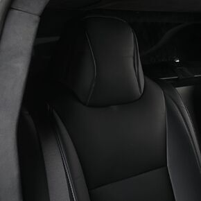 Car Seat Covers Full Set for Cybertruck, Full Coverage Nappa Leather Seat Protector Front Seats Back Seat Cover for Cybertruck Interior Accessories, Black