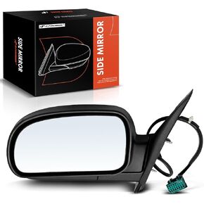 A-Premium Driver Side Power Door Mirror - Compatible with Chevrolet Trailblazer EXT & GMC Envoy XL XUV & Buick Rainier & Isuzu - Heated Manual Folding Black Outside Rear View Mirror w/Turn Signal