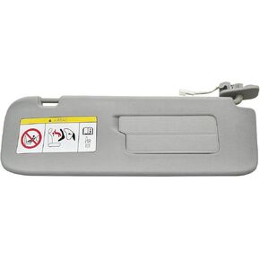 Sun Visor Passenger Side Right RH Gray with Mirror & Light Compatible with Tesla Model 3; Model Y 2017 2018 2019 2020 Replace 1088740-01-I; 1088740-31-I-Z