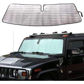 Car Windshield Sunshade UV Ray Reflector for Hummer H2 2003-2007 Front Window Sun Shade Shield Cover Foldable Reflective Sun Visor