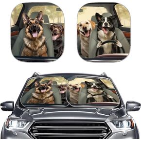 Van Gogh Windshield Sunshade for Car Sun Shade Windshield Foldable Sun Shield for SUV Front Window Covers 2 Piece Starry Sky Galaxy Sun Visors Blocker Protection in Kuwait