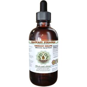 Hawaii Pharm Oregon Grape Alcohol-Free Liquid Extract, Oregon Grape (Mahonia aquifolium) Dried Root Glycerite Natural Herbal Supplement, USA 4 fl.oz