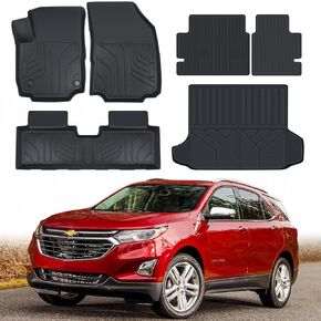 Floor Mats for 2018-2024 Chevy Equinox/GMC Terrain (Not for EV),2 Rows Floor Mats & Seat Back mats & Trunk mat for Chevy Equinox Accessories，6 Pcs Mats Full Set in Kuwait