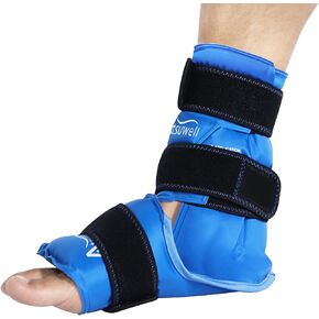 Atsuwell Ankle Foot Ice Pack Wrap, Reusable Ice Pack for Ankle Foot, Large Gel Cold Pack Foot for Cold Compression, Flexible Heel Ice Pack for Men Women, Relaxation