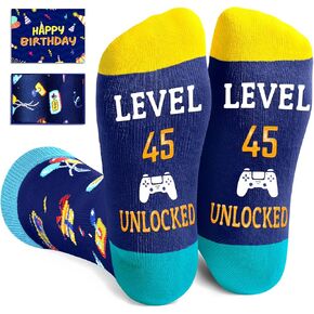Zmart Birthday Gifts for Men - Socks for 45 50 Year Olds, Gift Ideas for Middle Aged Man Woman, 45th 50th Birthday Socks